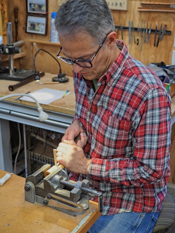 Gerry Leatherman in his workshop